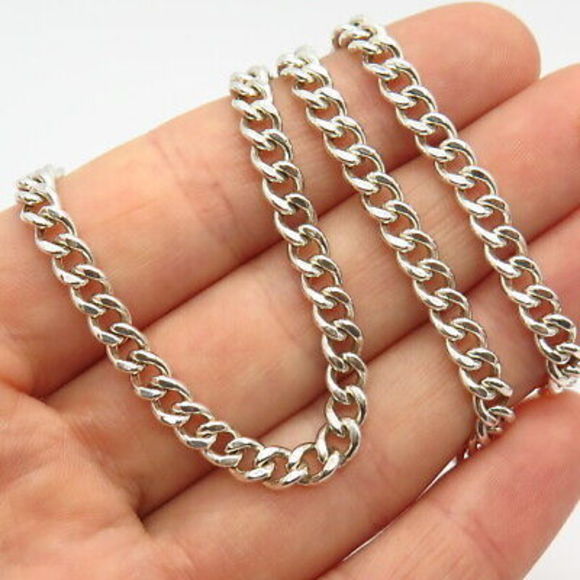 925 Sterling Silver Cable Chain Necklace 24